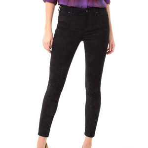 Liverpool Abby Classy Stretch Suede Ankle Pants Black EUC Size 2